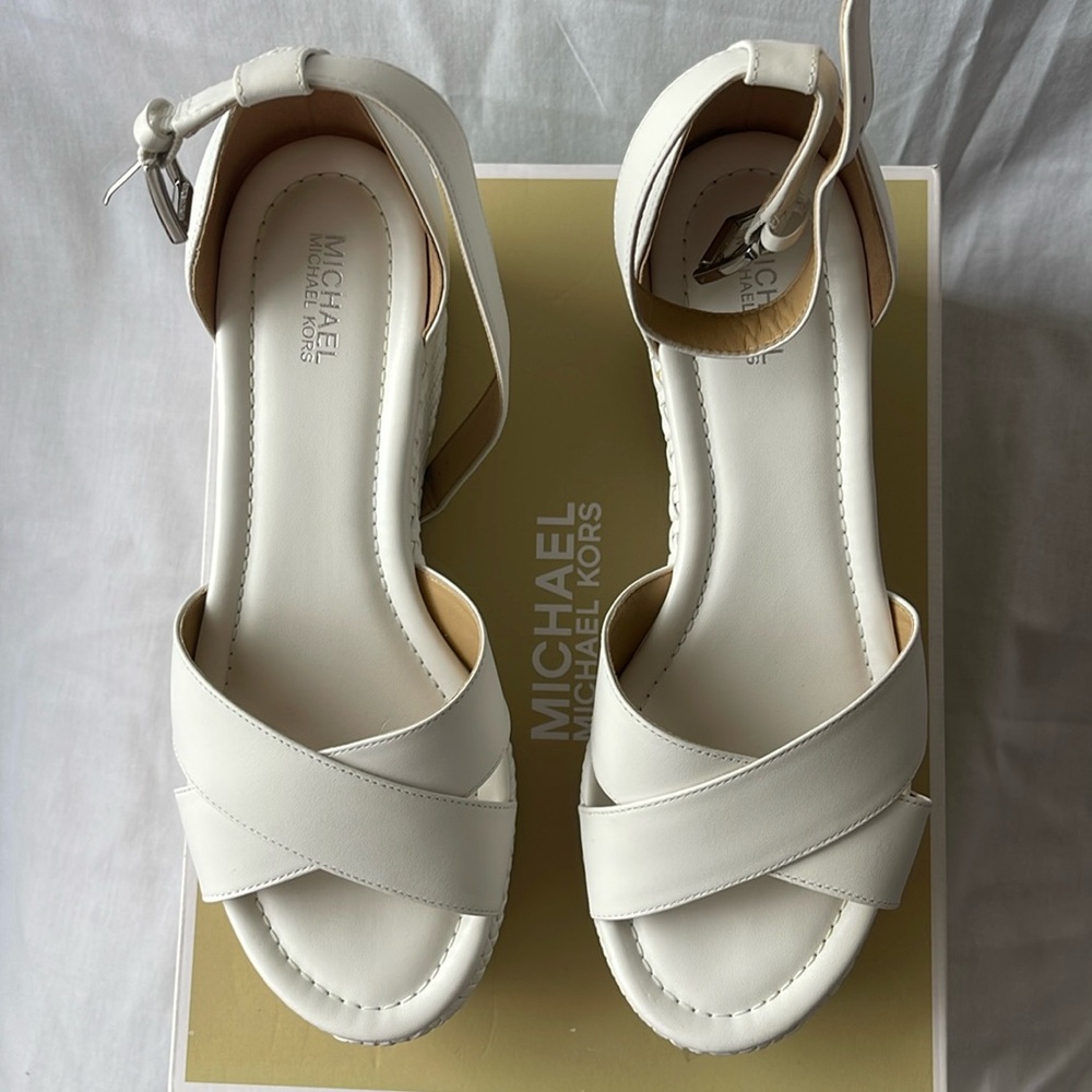 Michael Kors Desiree Wedge, Color-Optic White